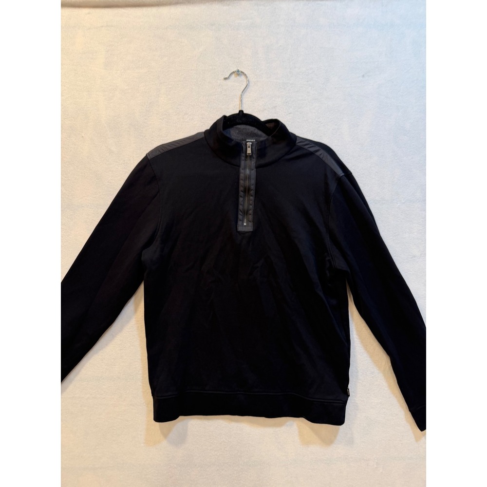BOSS Hugo Boss Black Regular Fit Quarter Zip Pullover Sweater‎ Men L